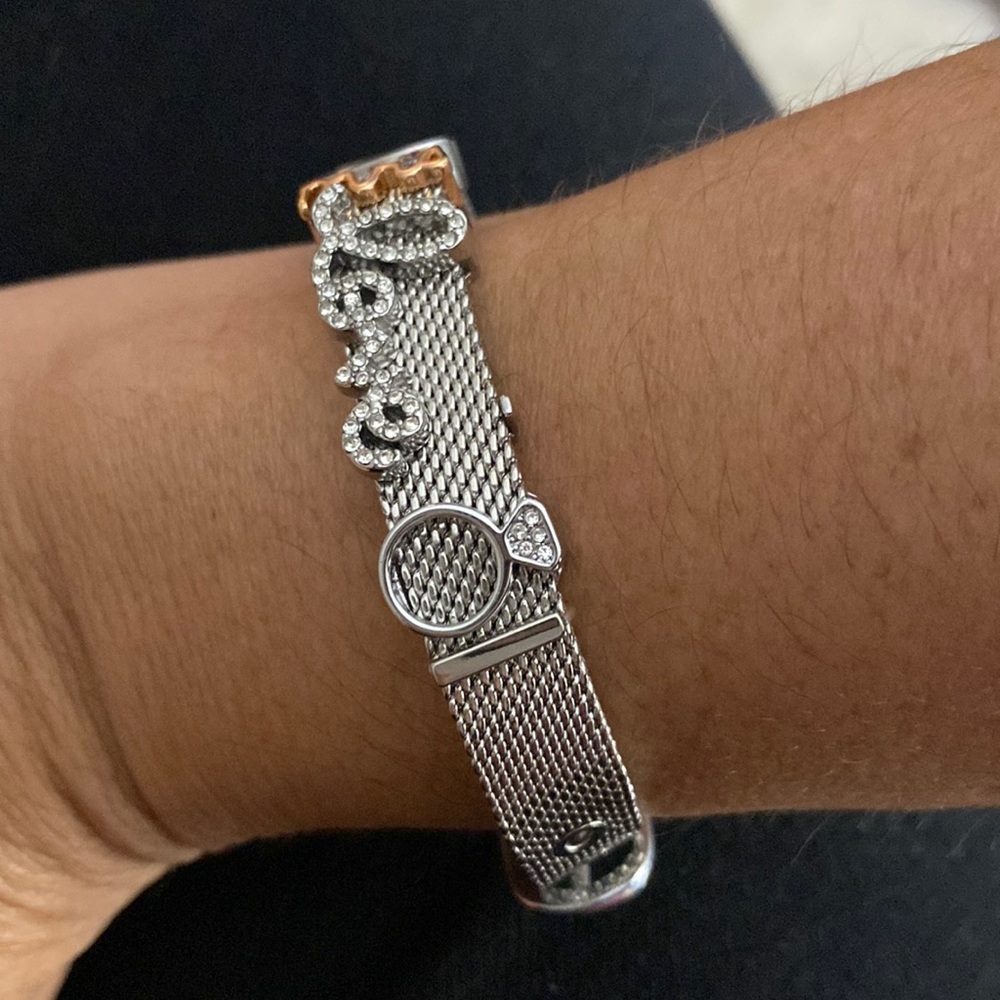 Mesh silver bracelet